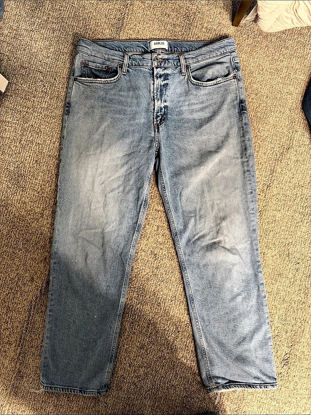 AGOLDE Straight Leg Jeans in Blue Waist 31